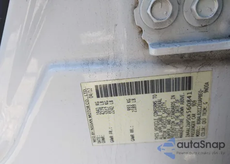 2012 Nissan Altima 2.5 S z USA, uszkodzony, nr VIN 1N4AL2AP5CN560841